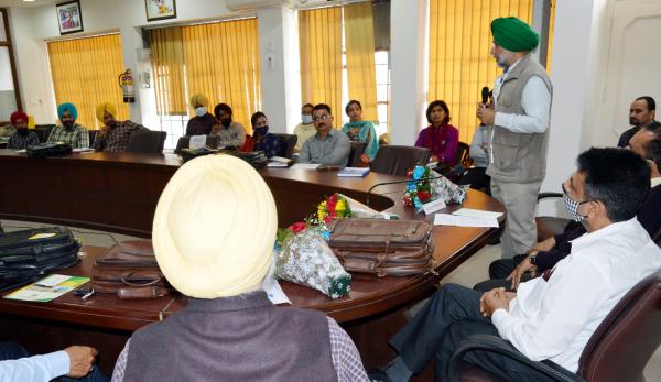 A workshop organized on ‘Sustainable Approaches for Management of Crop Residues’ by Krishi Vigyan Kendra, S.A.S. Nagar for the officials of district Agriculture and Farmers Welfare, Horticulture and Soil Conservation Departments on 15th March,2021